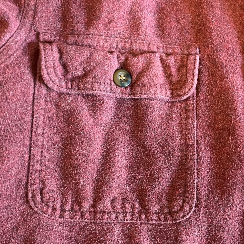 Stoic Burgundy Button-Up  Flannel Shirt - Picture 4 of 5